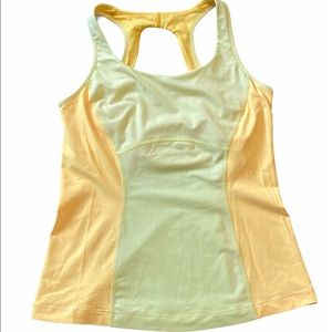Lululemon Yellow Tank Top with Mesh Size 8 GUC